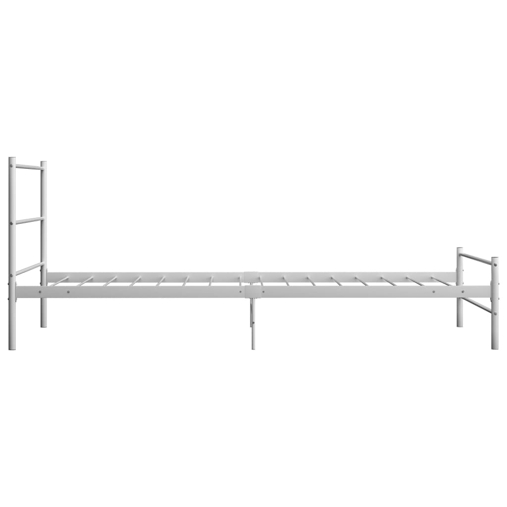 284693 vidaXL Bed Frame without Mattress White Metal 100x200 cm